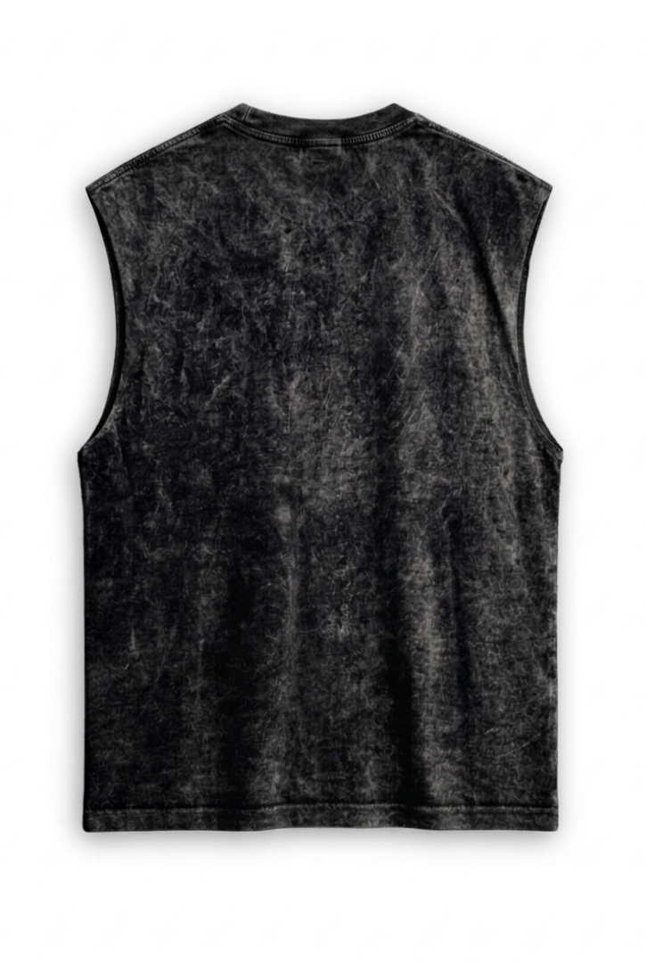 Camisilla oversize acid wash negra