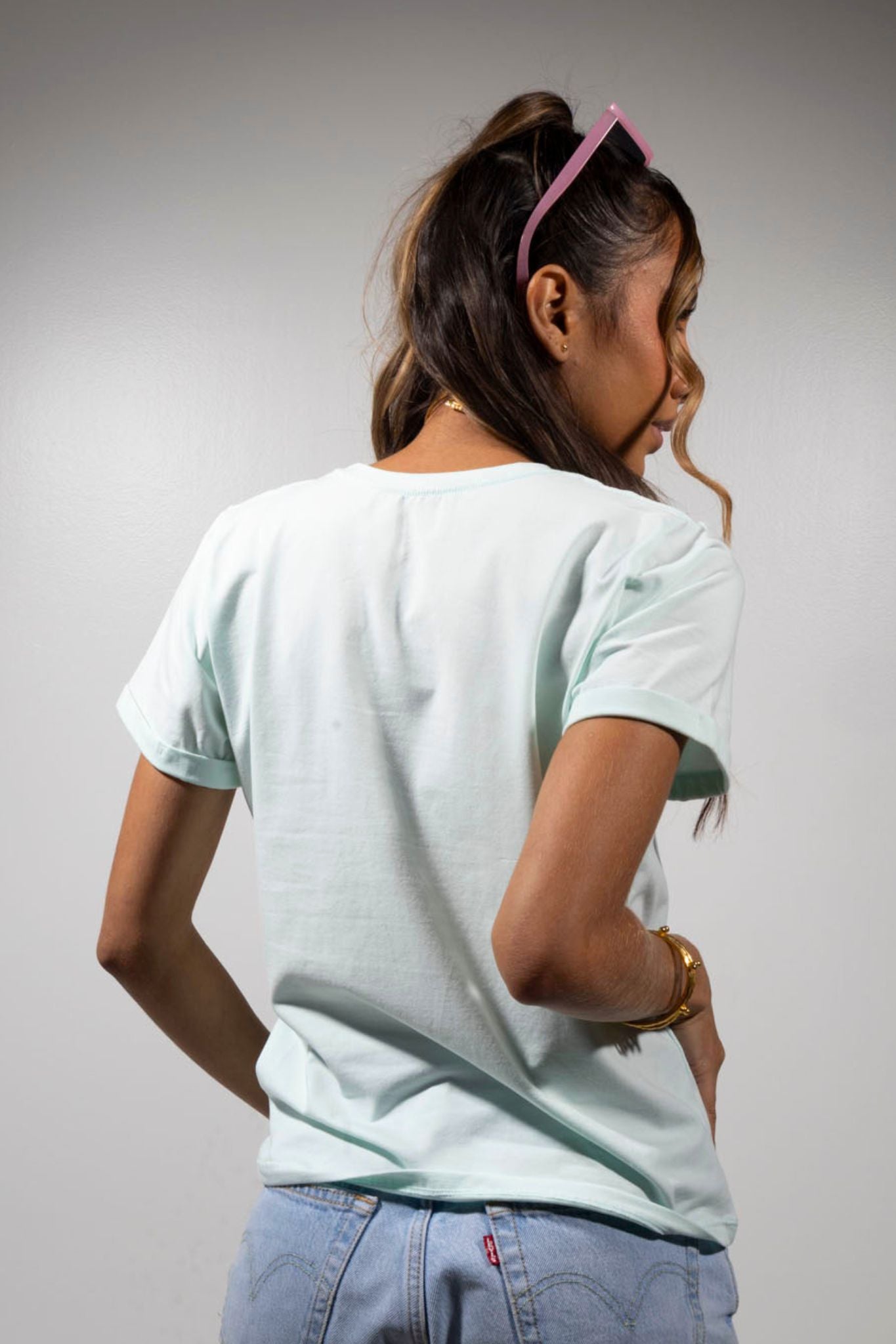 Blusa Básica Dama Tela Fría Verde Menta