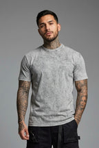 Camiseta Acid Wash Regular Fit Gris