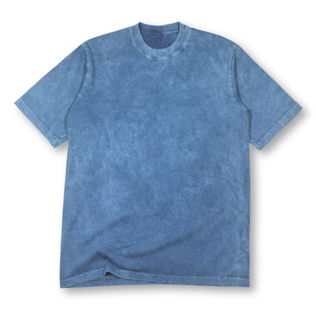 Camiseta Acid Wash Oversize Azul Claro