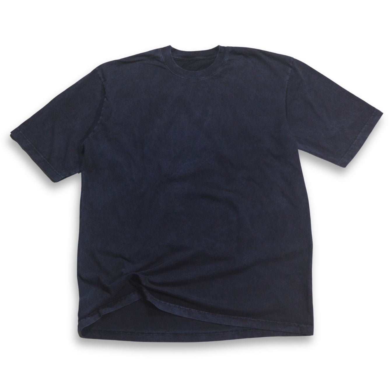 Camiseta Acid Wash Oversize Azul Oscuro