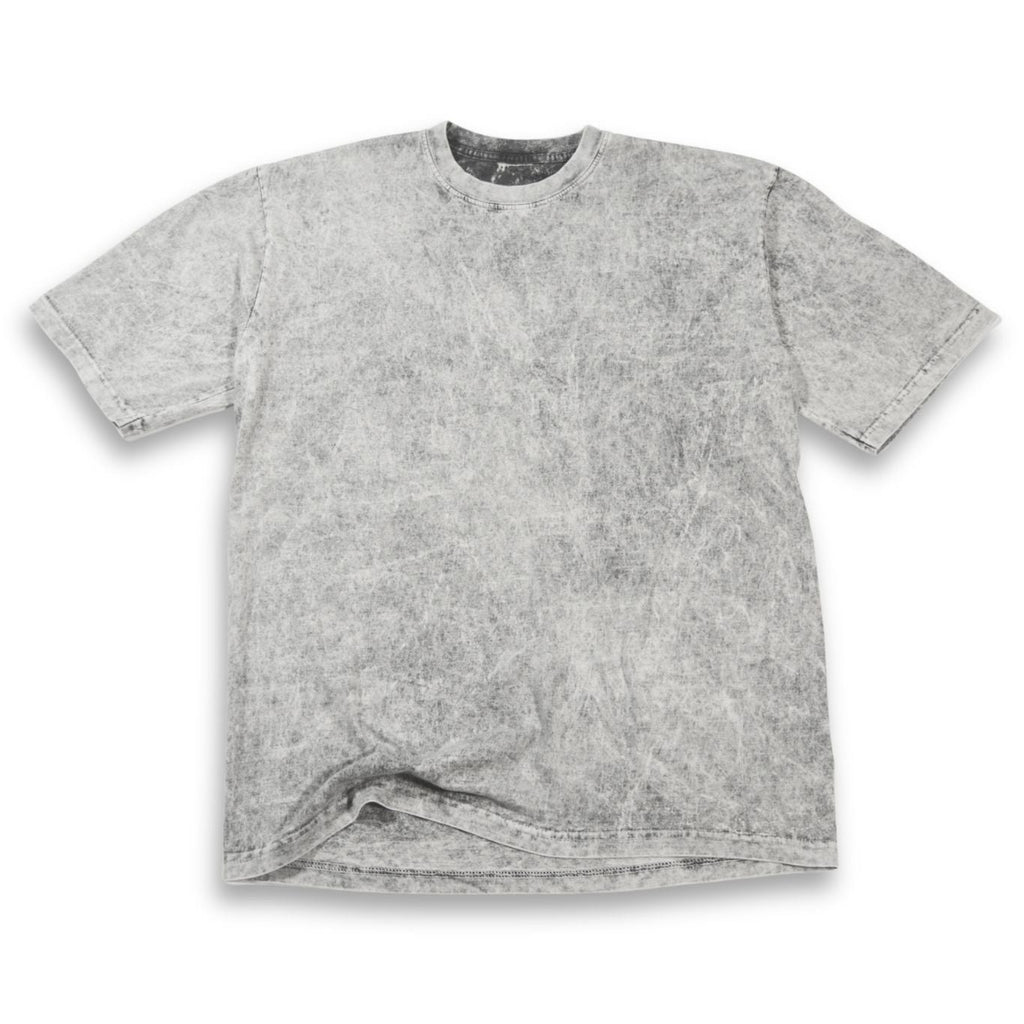 Camiseta Acid Wash Oversize Gris Claro