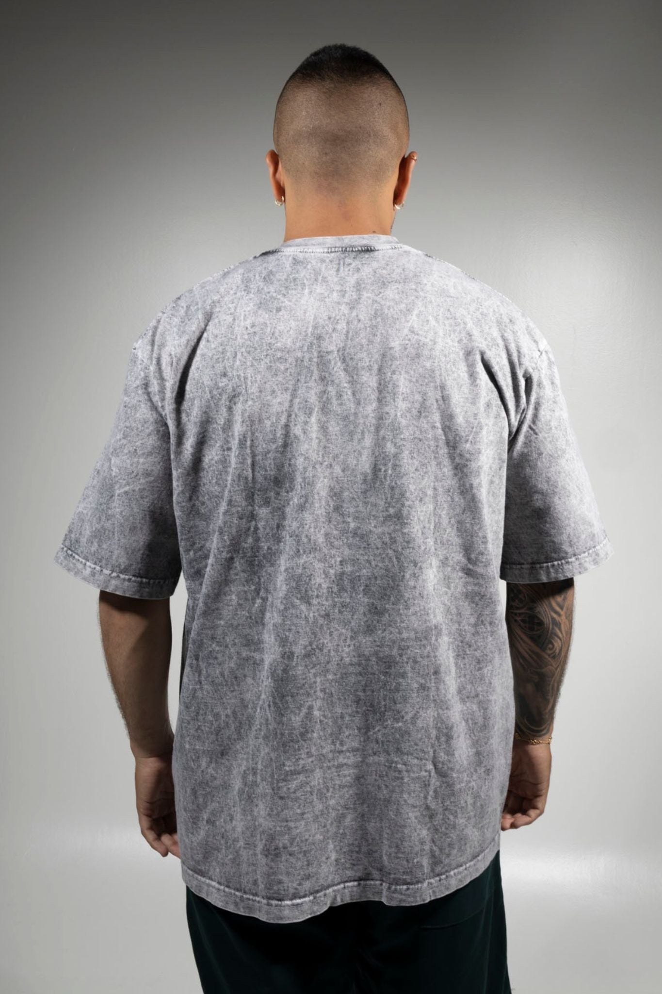 Camiseta Acid Wash Oversize Gris 