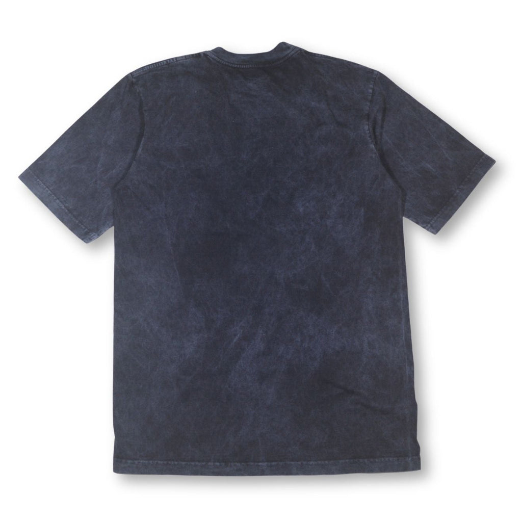 Camiseta Acid Wash Regular Fit Azul Oscuro