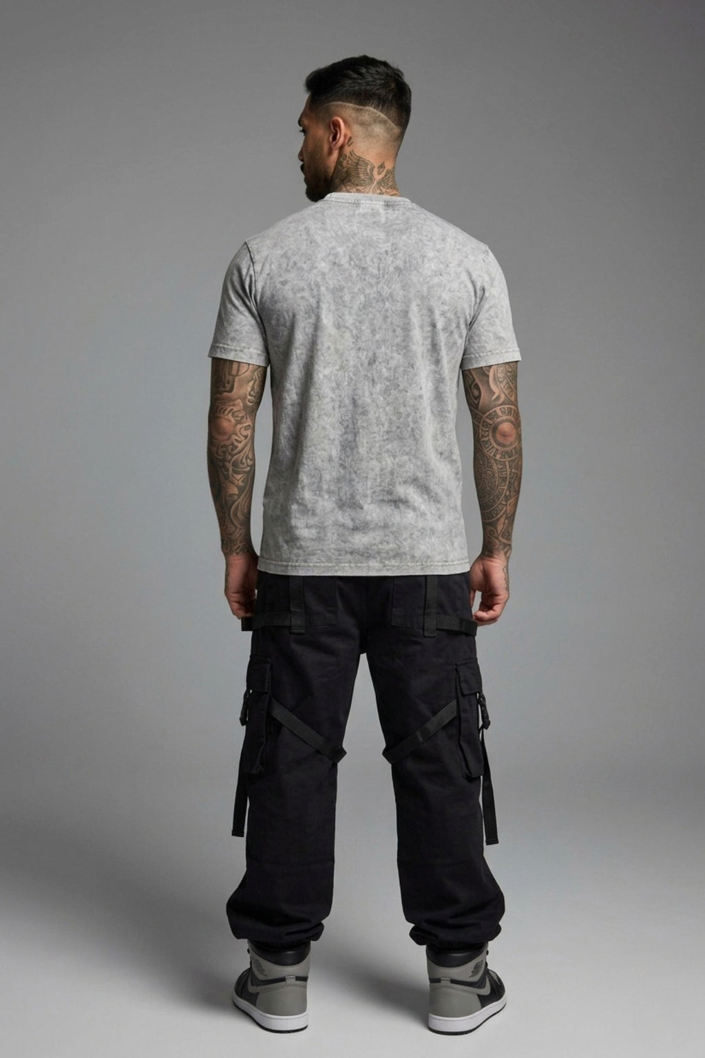 Camiseta Acid Wash Regular Fit Gris
