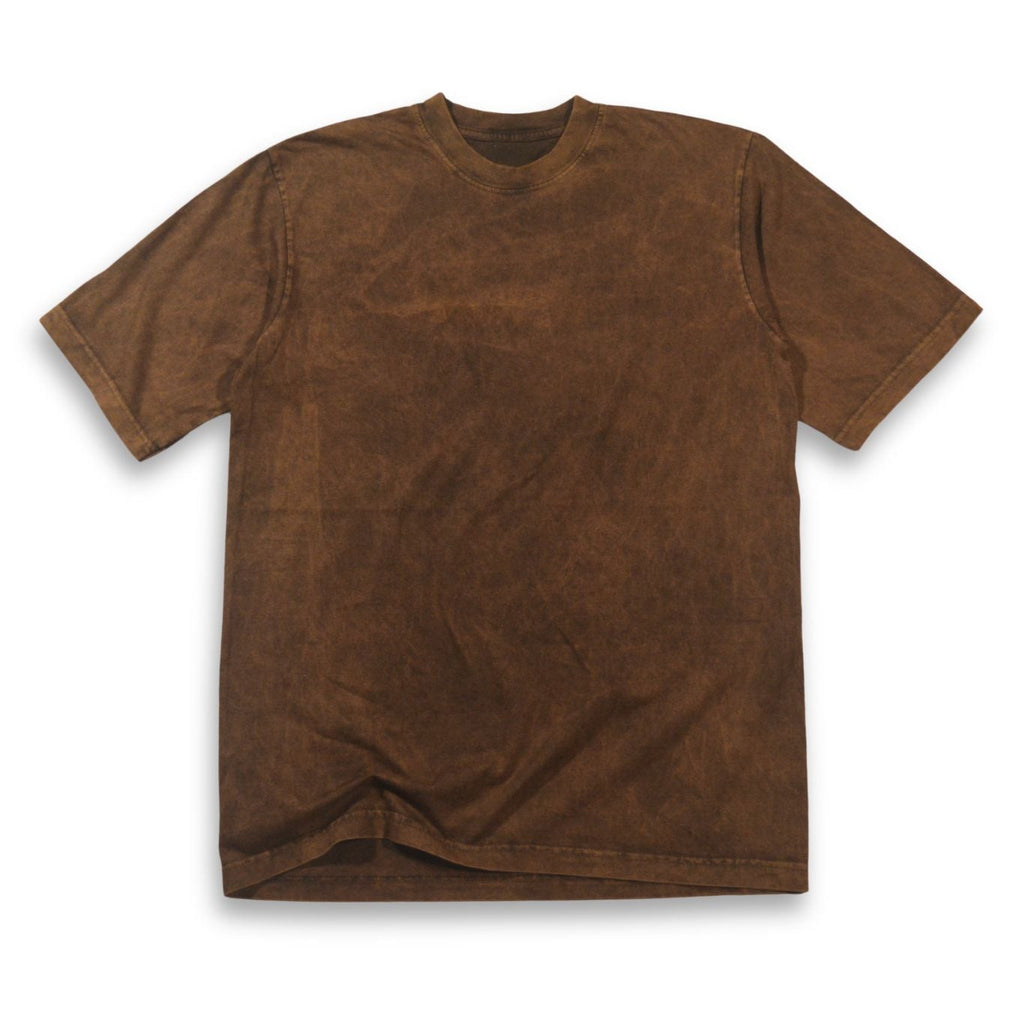 Camiseta Acid Wash Regular Fit Café Pardo