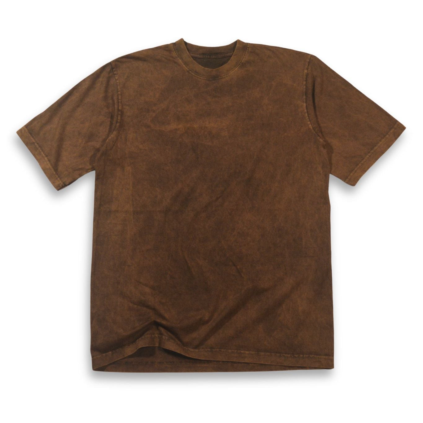 Camiseta Acid Wash Regular Fit Café Pardo