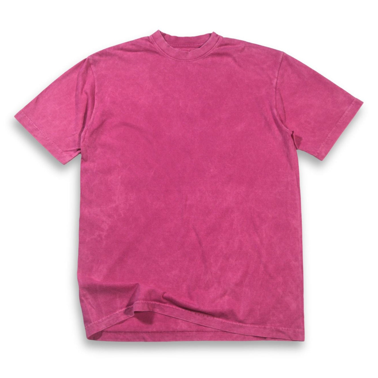 Camiseta Acid Wash Regular Fit Rosado