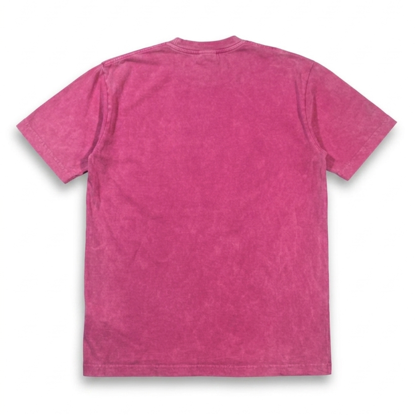 Camiseta Acid Wash Regular Fit Rosado