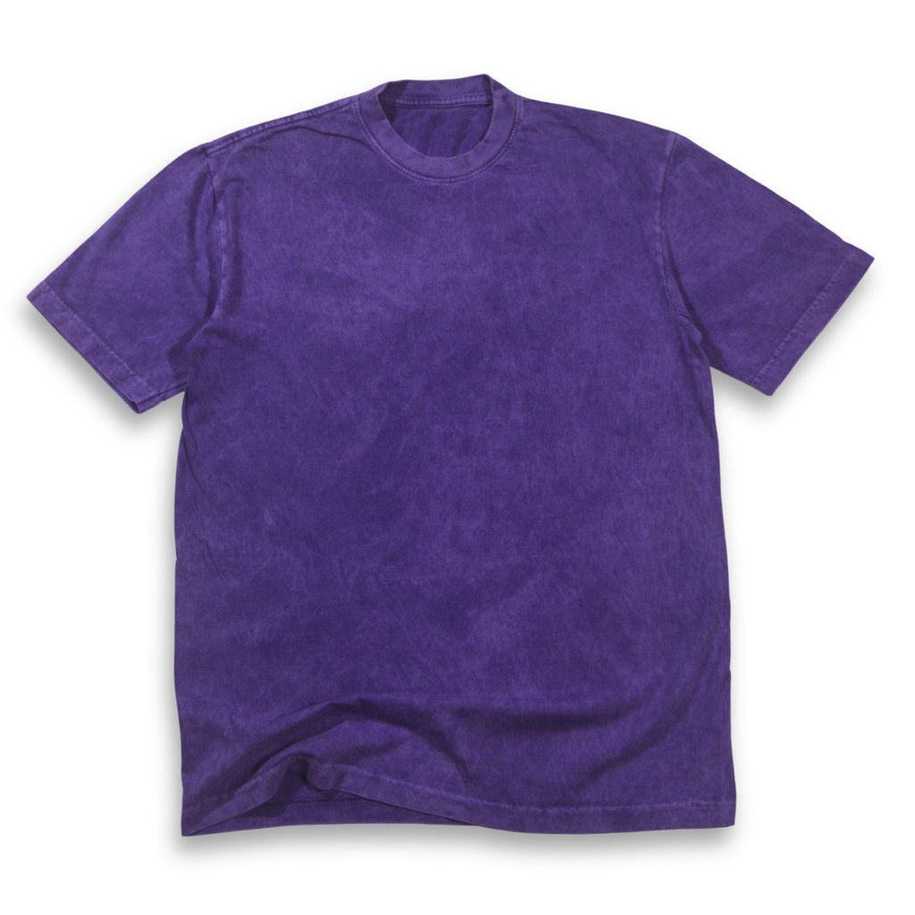 Camiseta Acid Wash Regular Fit Lila Morado