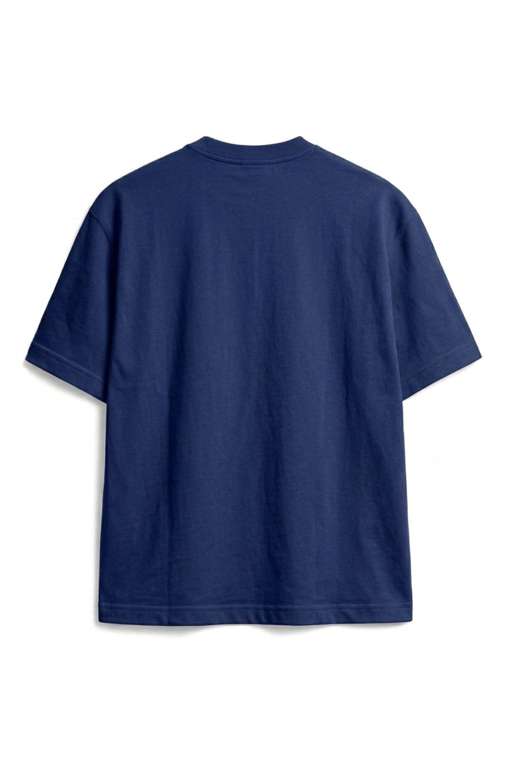 Camiseta de algodón peruano semi-oversize azul navy