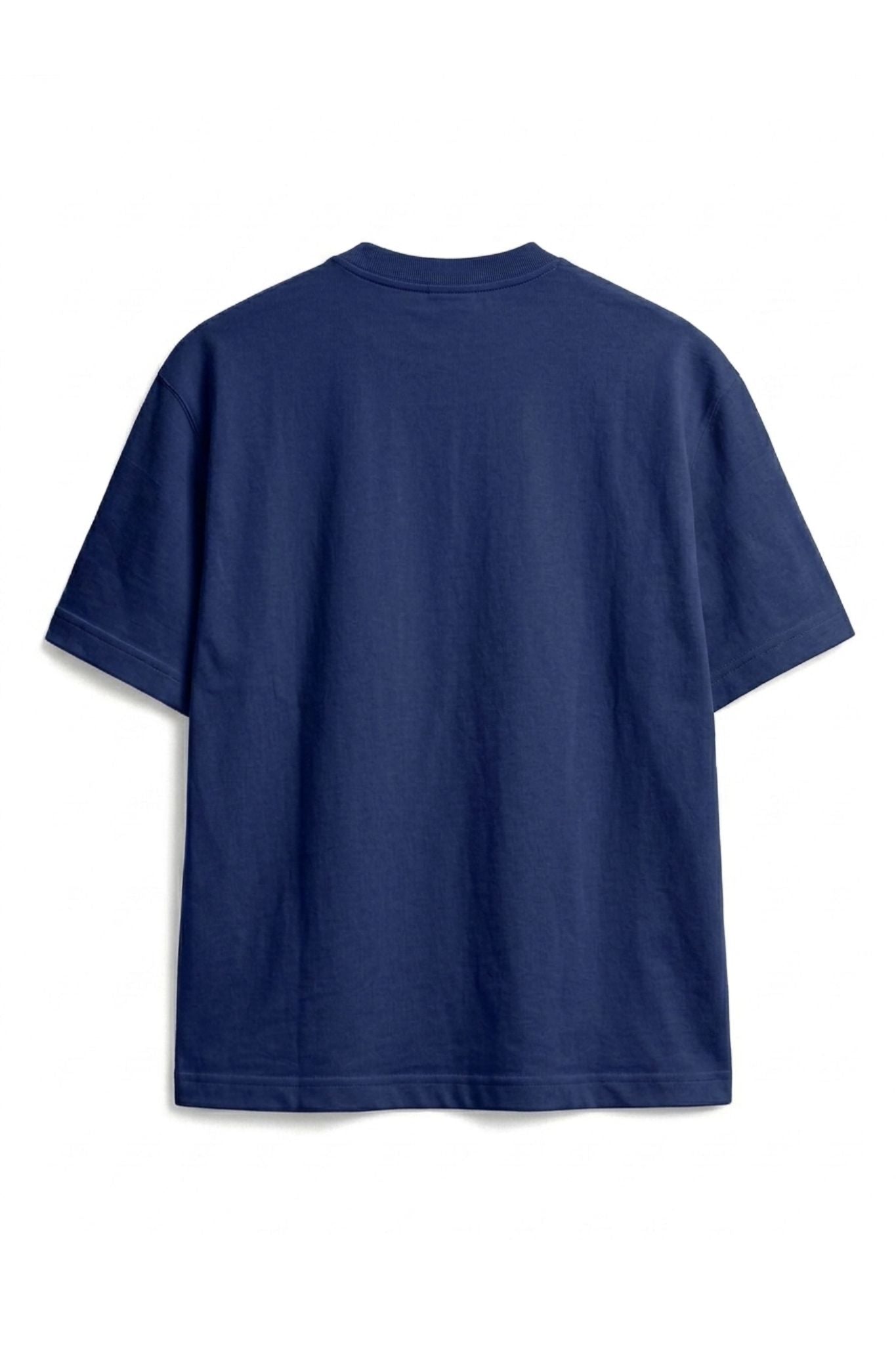 Camiseta de algodón peruano semi-oversize azul navy