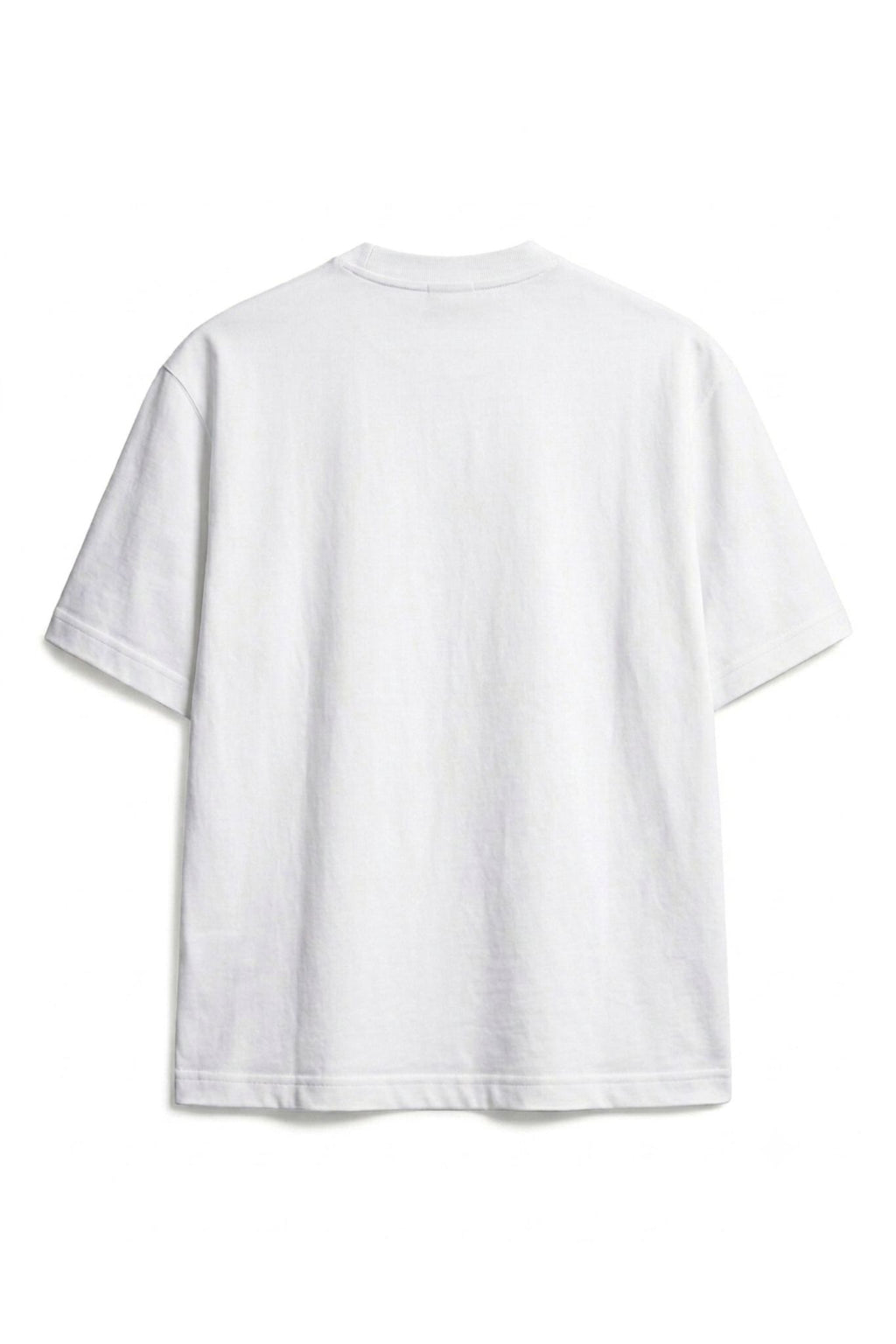 Camiseta de algodón peruano semi-oversize blanco