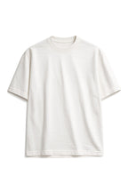 Camiseta de algodón peruano semi-oversize blanco hueso