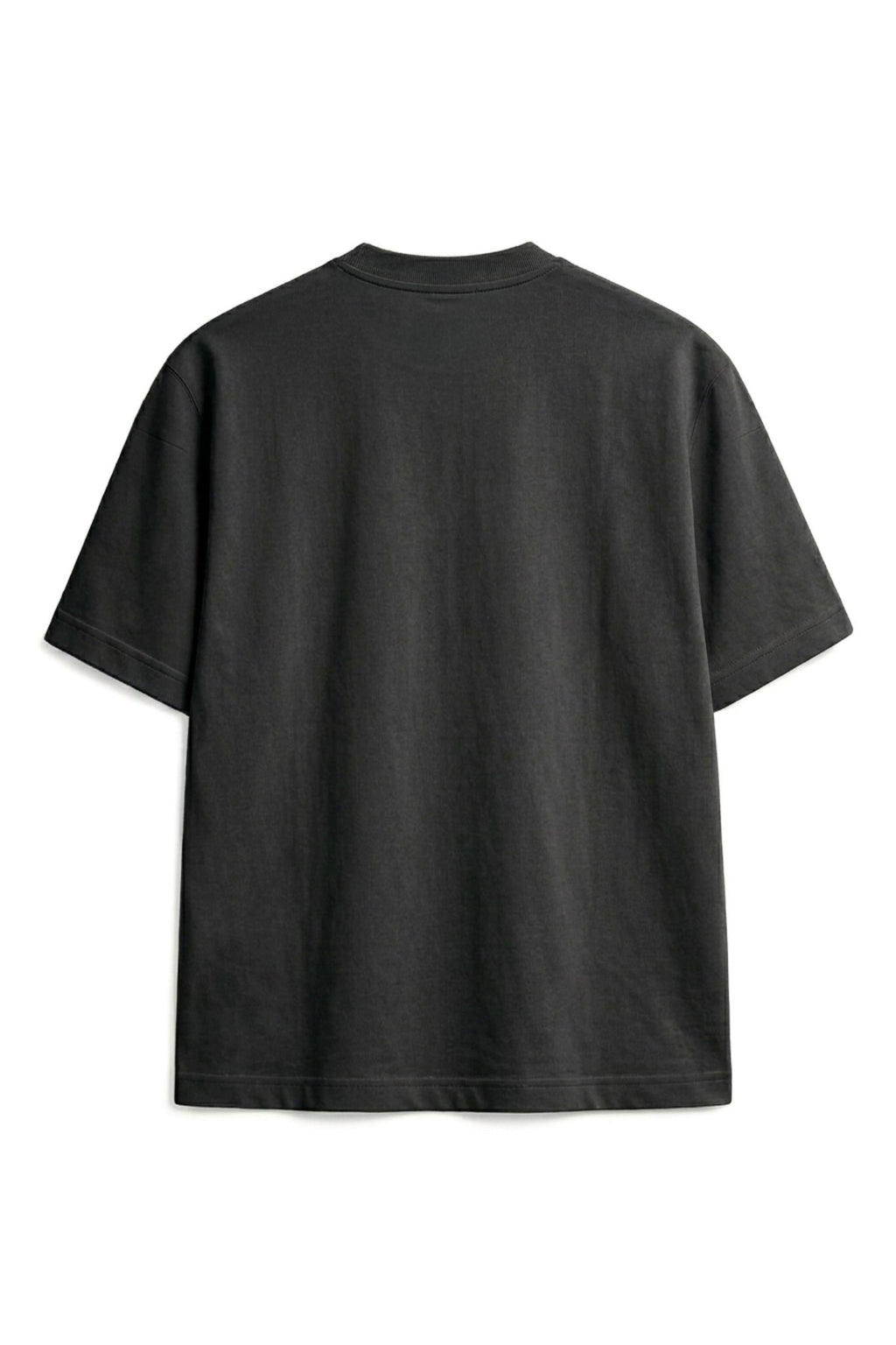 Camiseta de algodón peruano semi-oversize negro