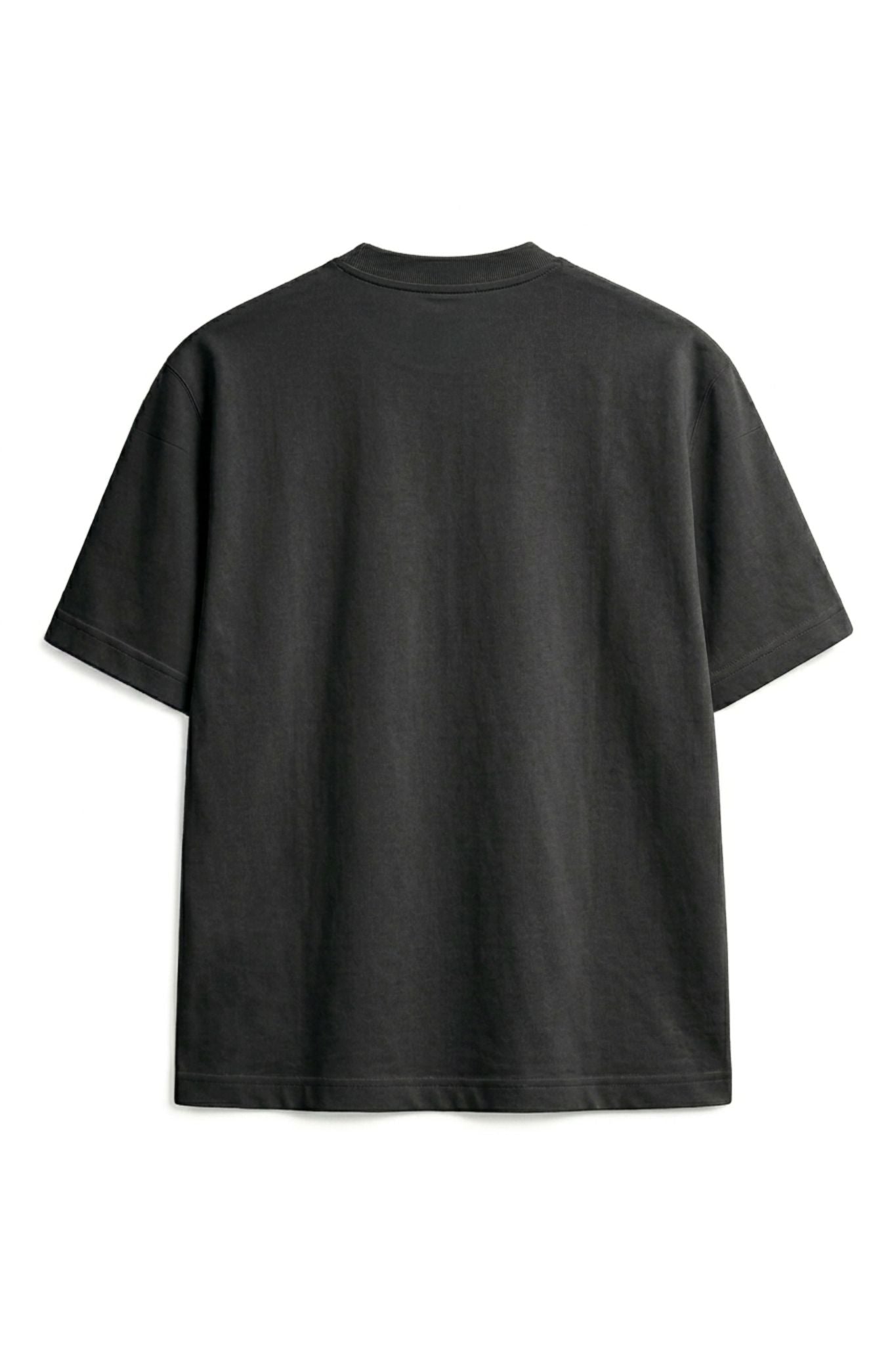 Camiseta de algodón peruano semi-oversize negro