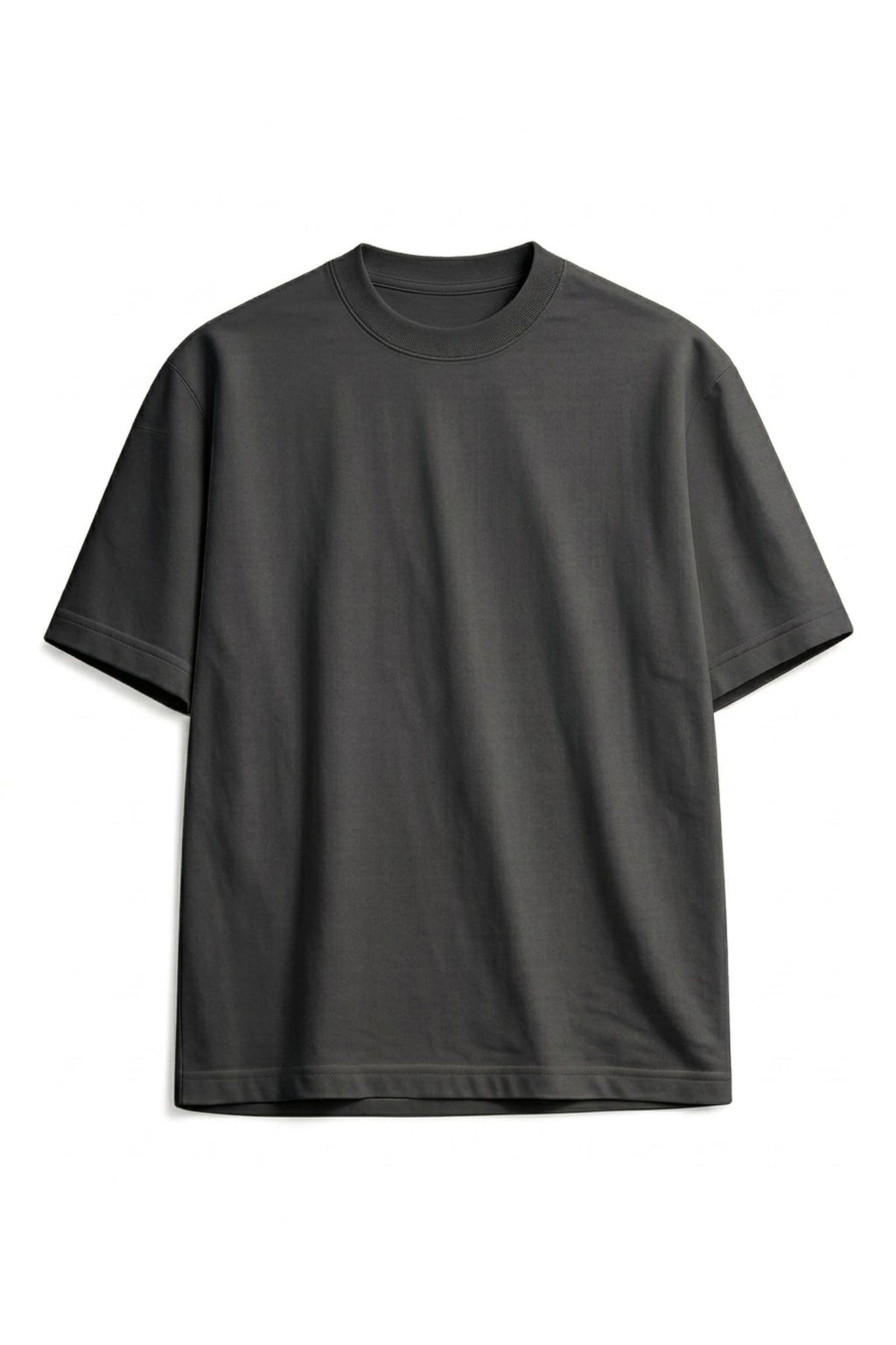 Camiseta de algodón peruano semi-oversize negro