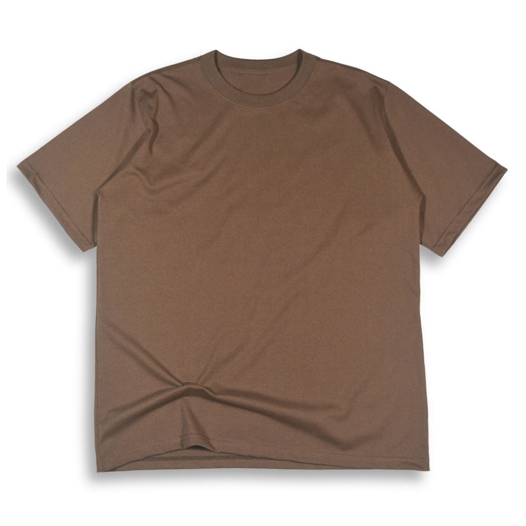Camiseta Algodón Pesado Café Semi-Oversize