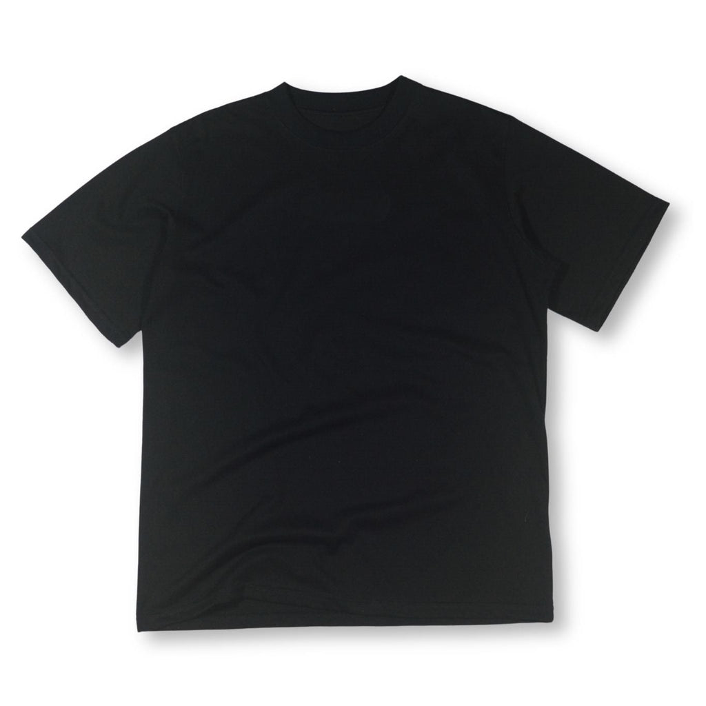 Camiseta Algodón Pesado Negra Semi-Oversize