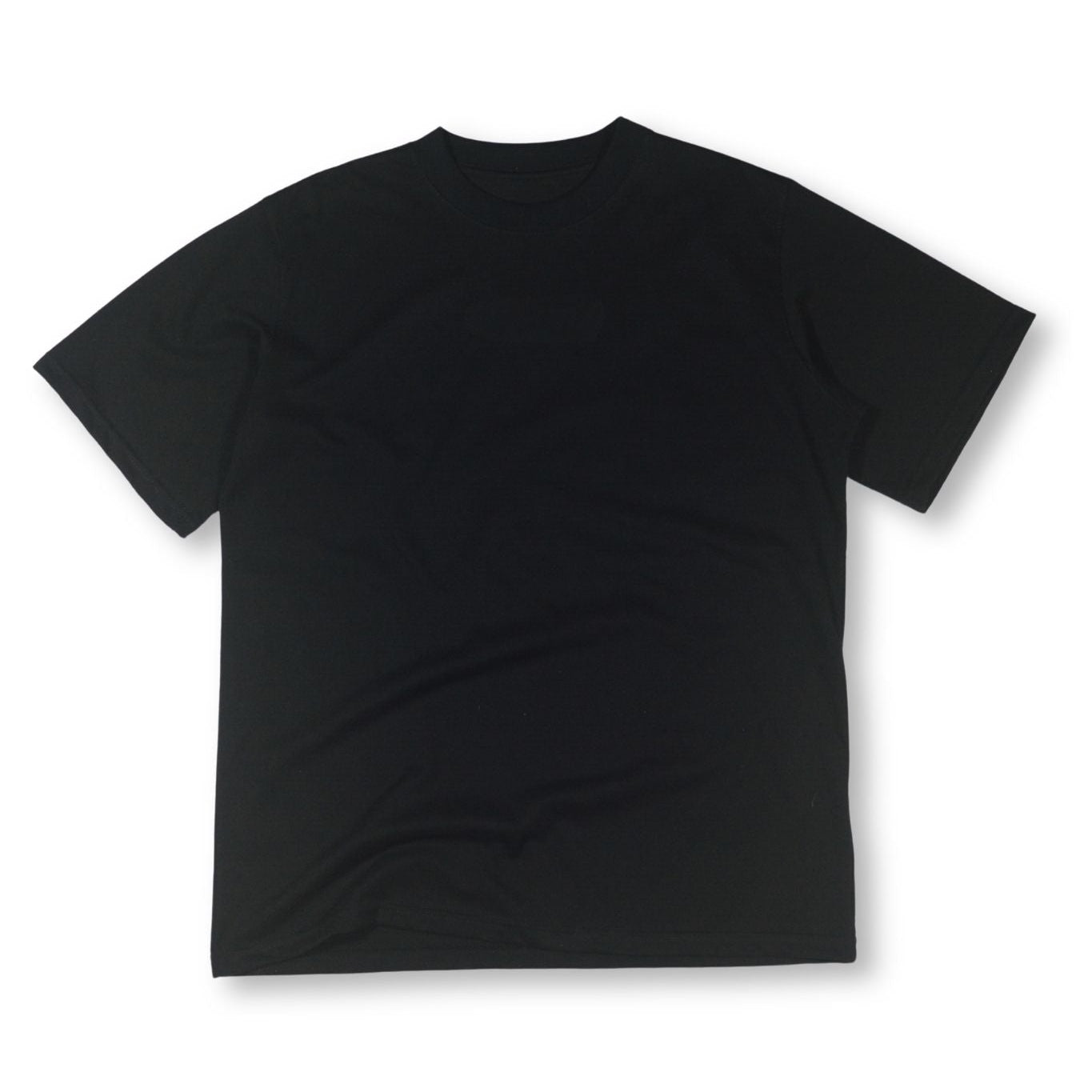 Camiseta Algodón Pesado Negra Semi-Oversize