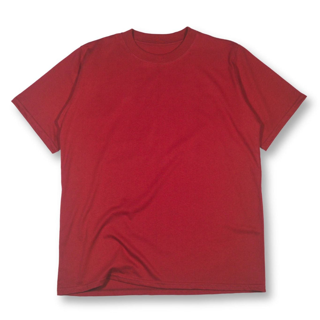 Camiseta Algodón Pesado Roja Semi-Oversize