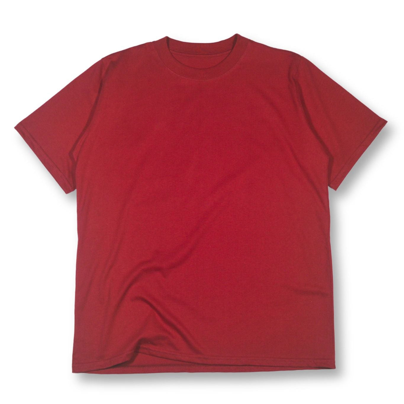 Camiseta Algodón Pesado Roja Semi-Oversize