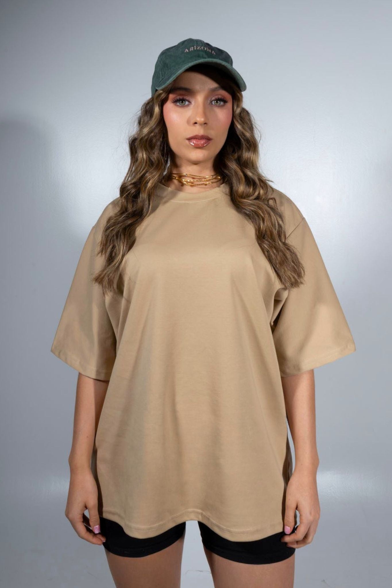 Camiseta Qatar Semi Oversize Camel