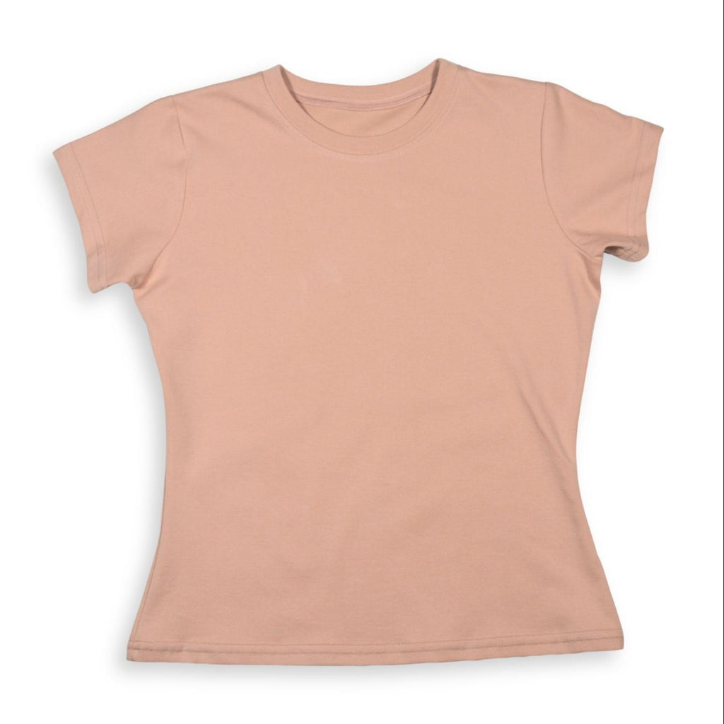 Camiseta Básica Mujer Rosado Nude