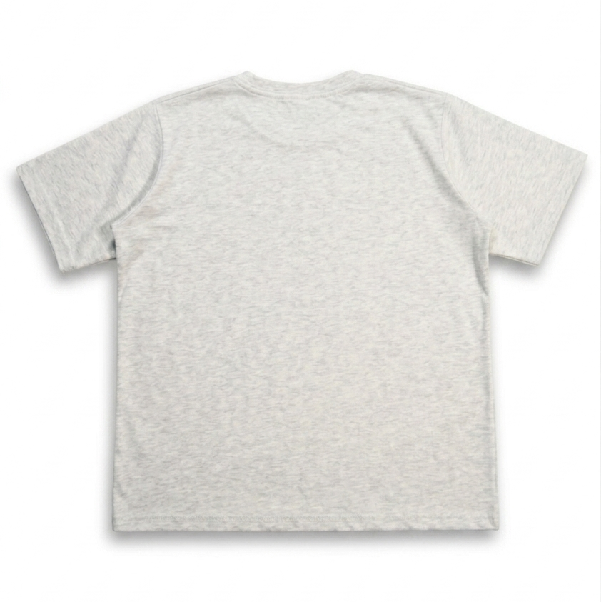 Camiseta Básica Alto Gramaje Qatar Gris Jaspe Semi Oversize