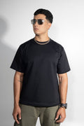 Camiseta Qatar Semi Oversize Negra