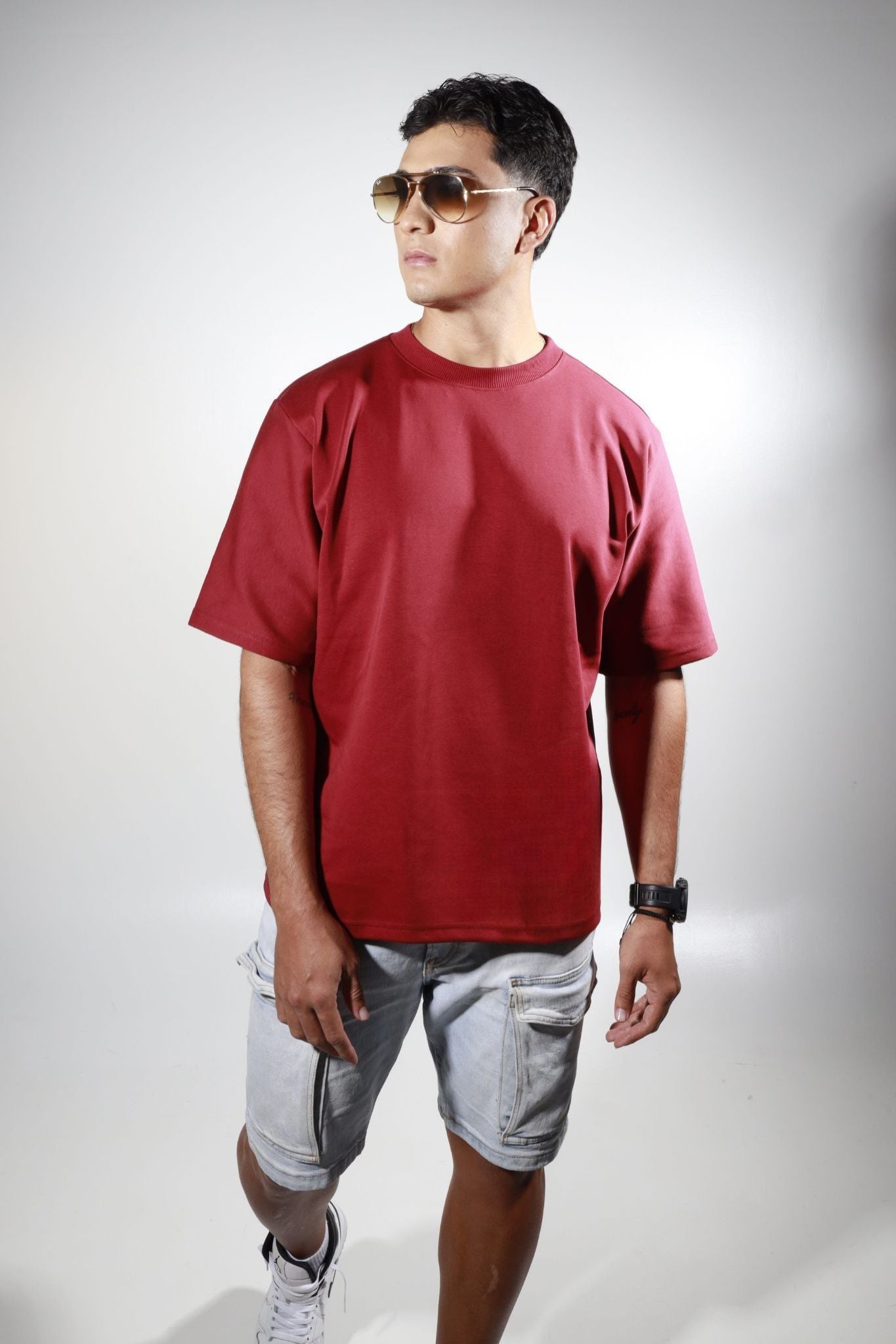 Camiseta Básica Premium Vino Tinto