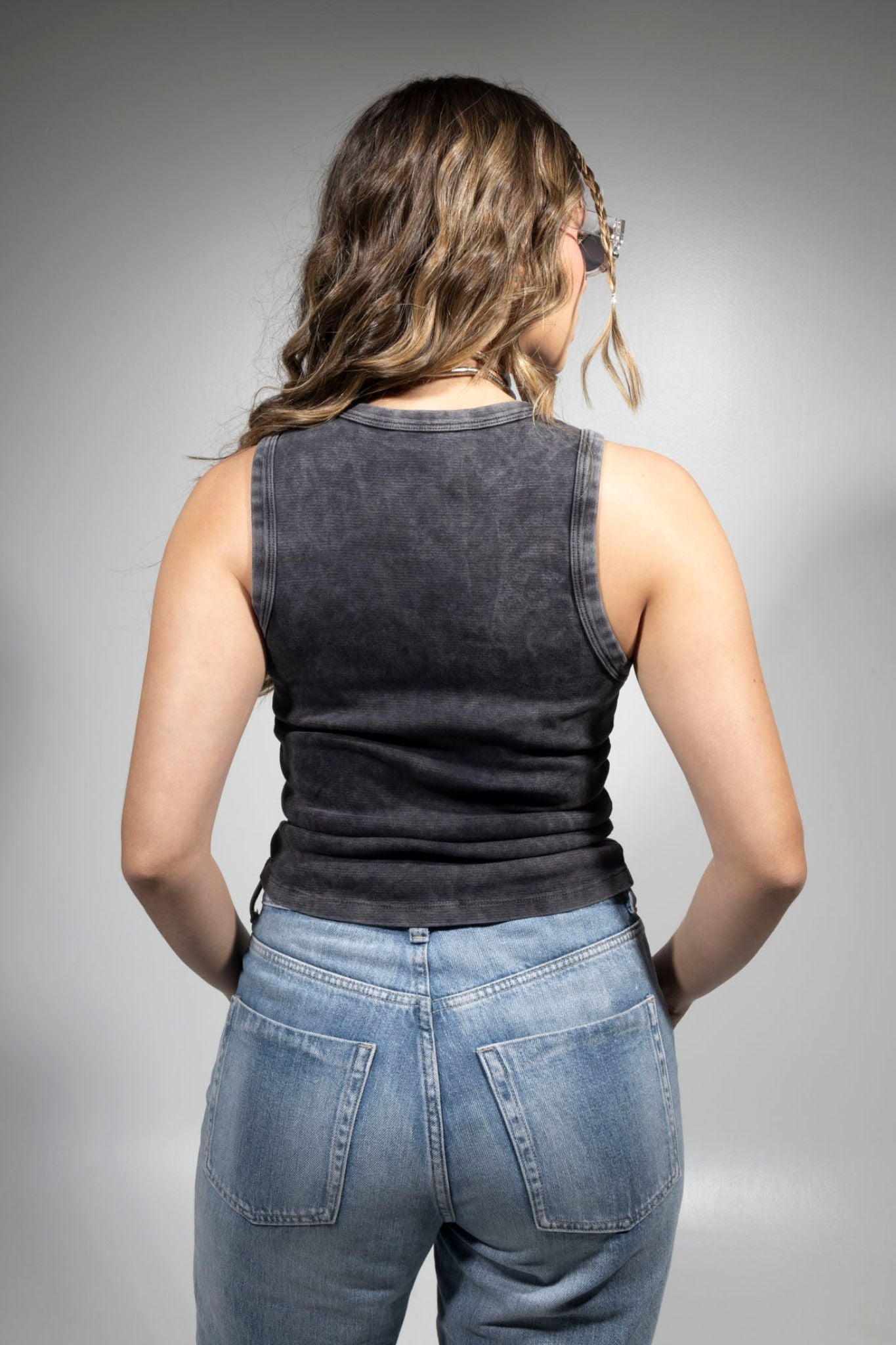 Camisilla Acid Wash Mujer Negro