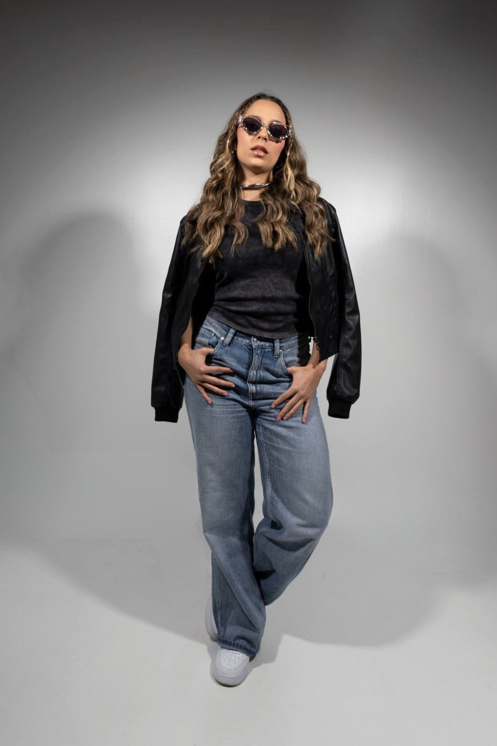Camisilla Acid Wash Mujer Negro