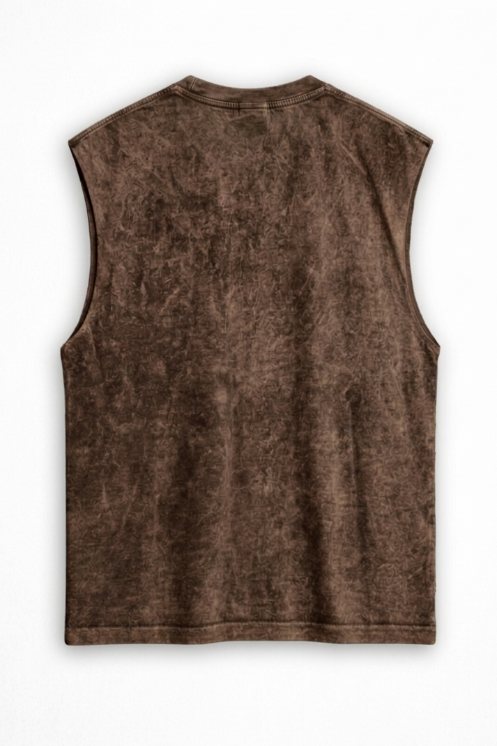 Camisilla Acid Wash Oversize Cafe