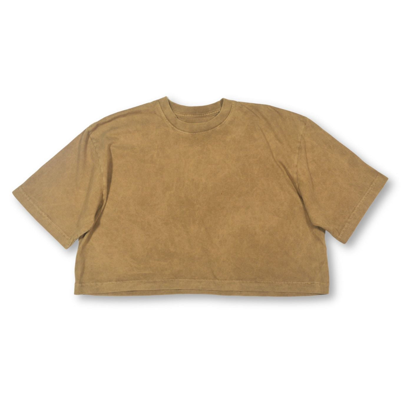 Crop Top Acid Wash Café Pardo
