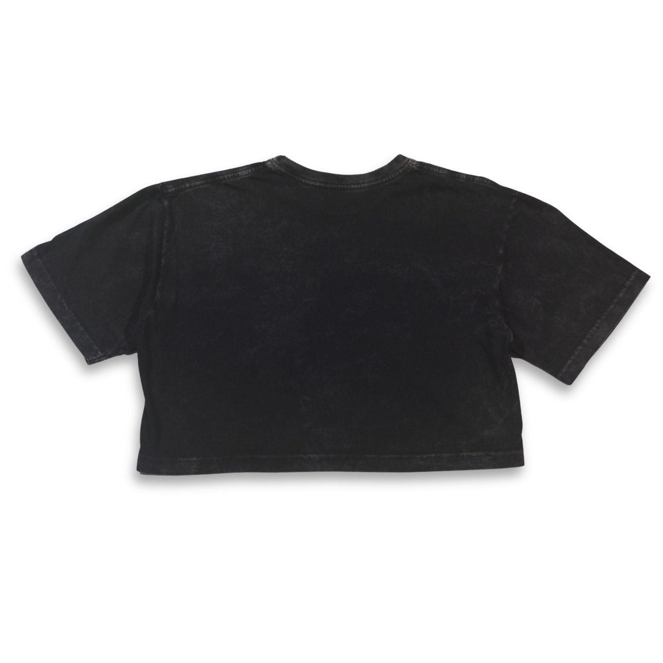 Crop Top Acid Wash Negro
