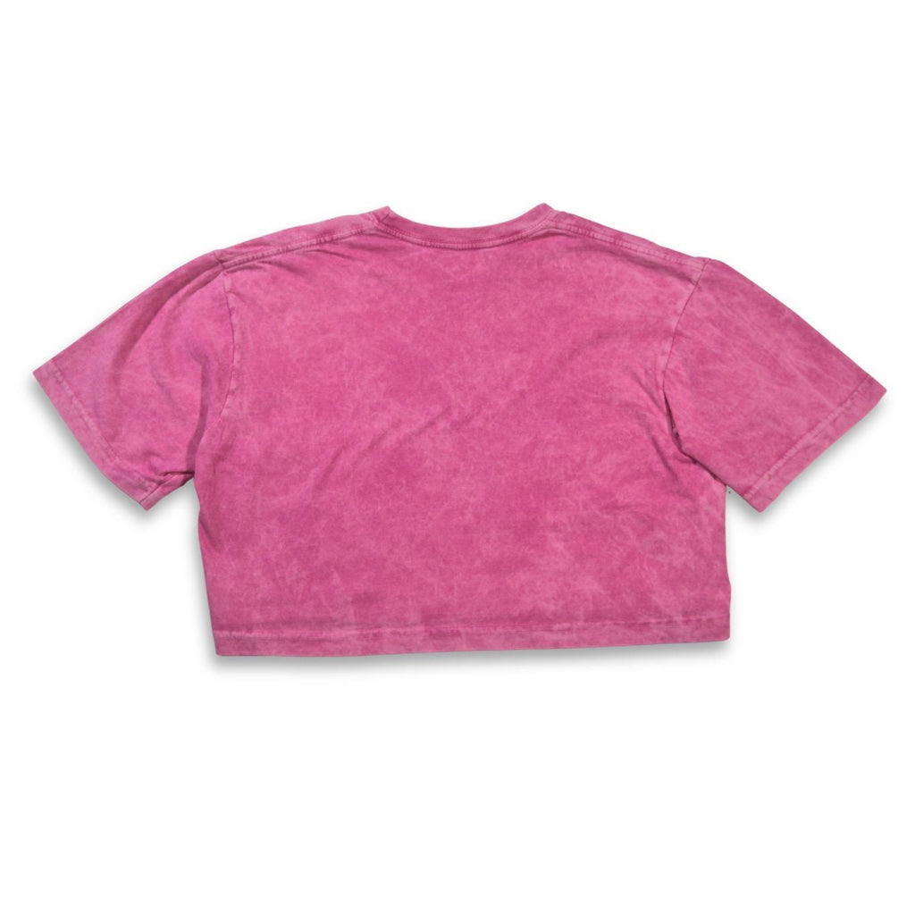 Crop Top Acid Wash Rosado