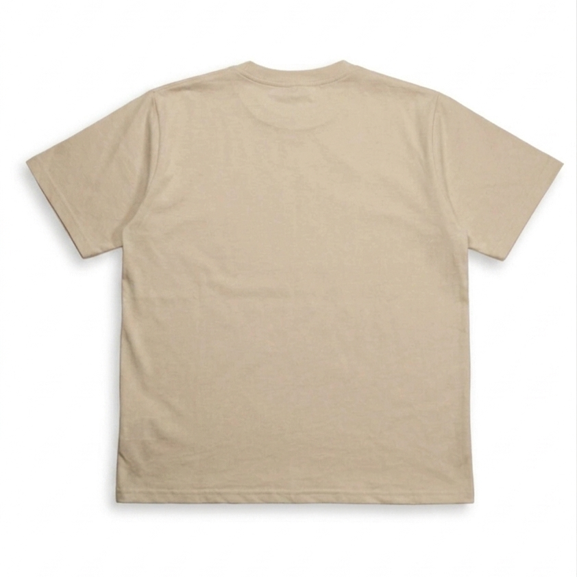 Camiseta de Alto Gramaje Algodón Color Caqui Arena Beige