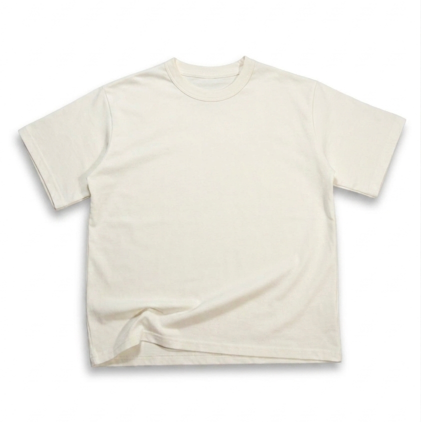 Camiseta Qatar Blanco Hueso Semi Oversize