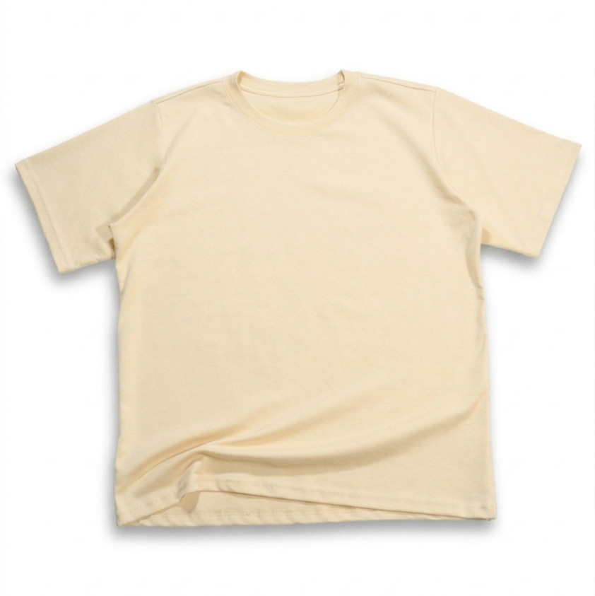 Camiseta Qatar Vainilla Semi Oversize