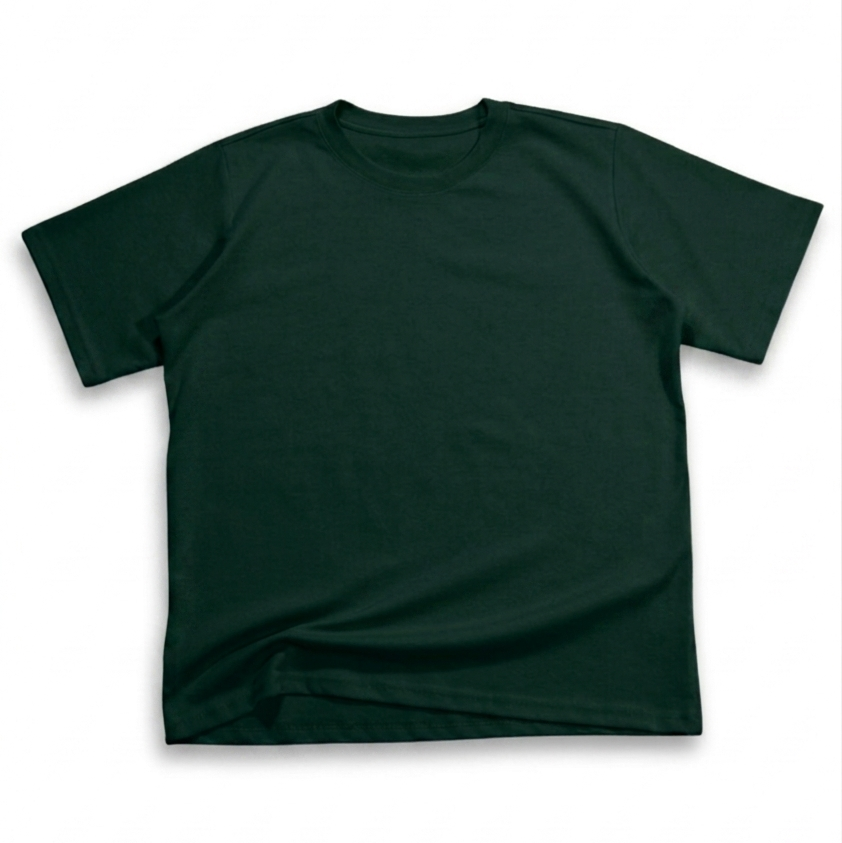 Camiseta Qatar Verde Botella Alto Gramaje Semi Oversize