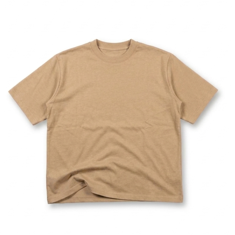 Camiseta de Alto Gramaje color beige caqui