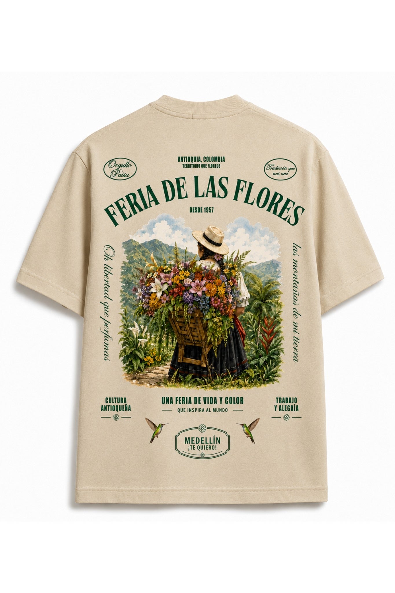 Camiseta Feria de las Flores en Algodón Peruano