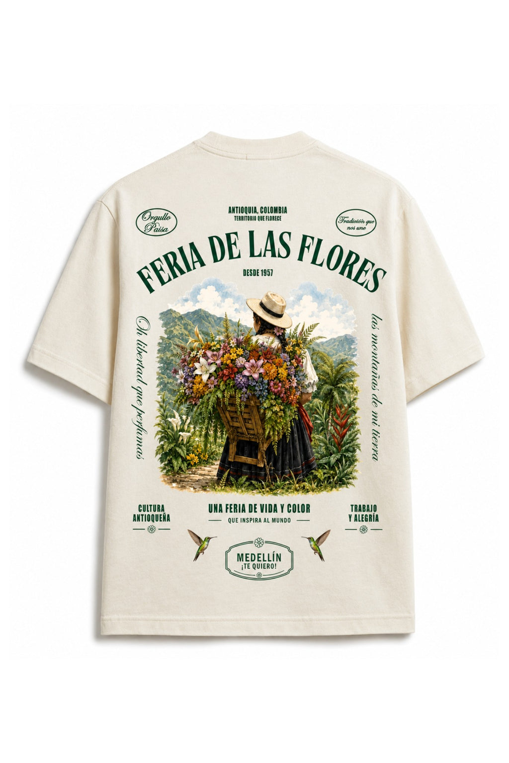 Camiseta Feria de las Flores en Algodón Peruano