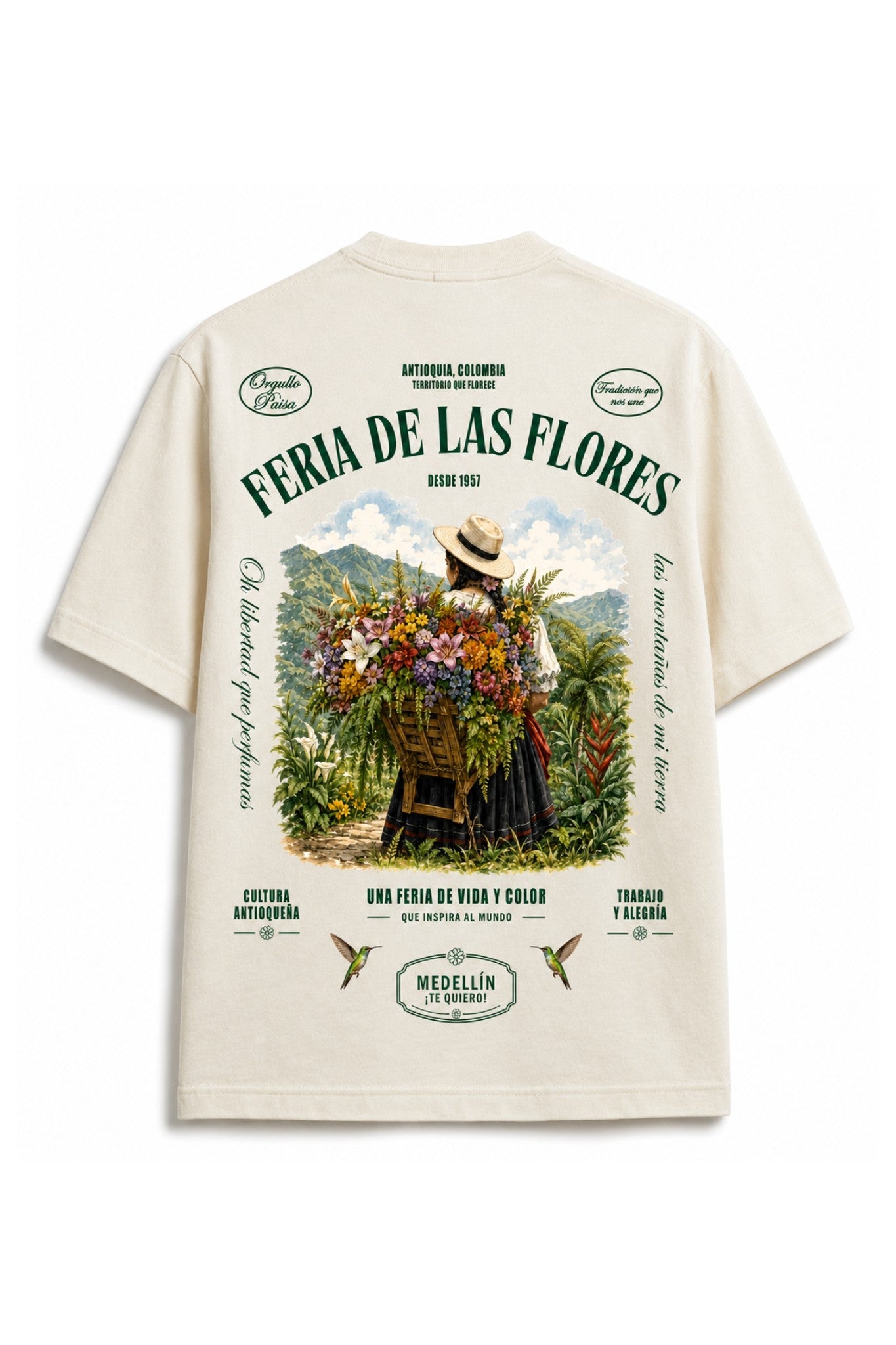 Camiseta Feria de las Flores en Algodón Peruano