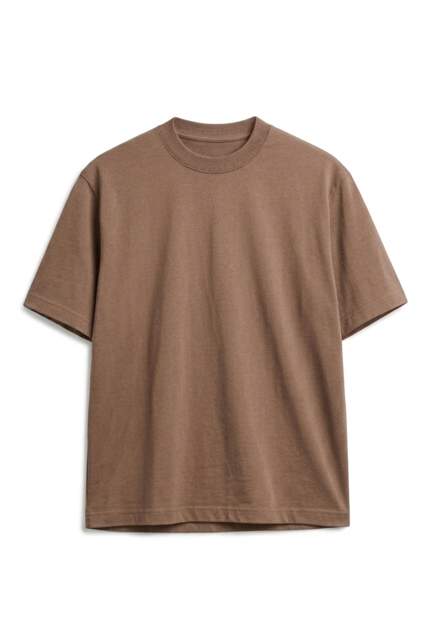 Camiseta Algodón Peruano Chocolate Semi Oversize