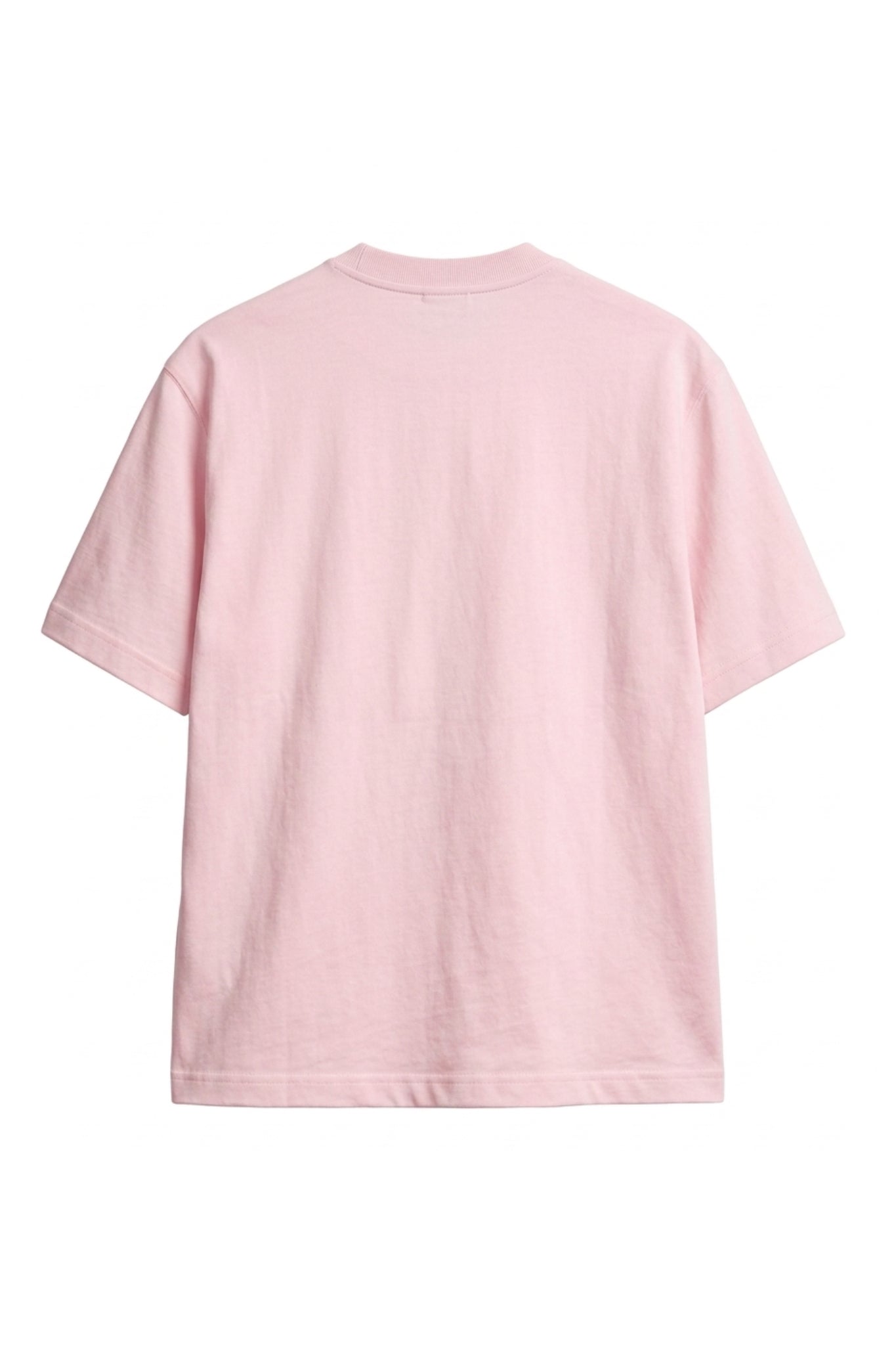 Camiseta Algodón Peruano Rosada Semi Oversize