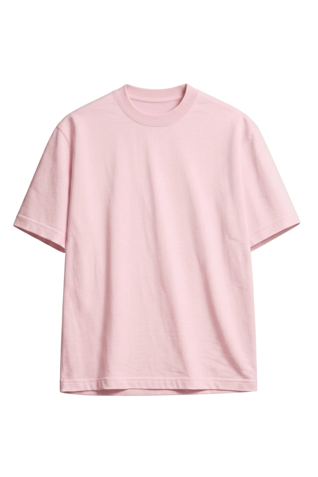Camiseta Algodón Peruano Rosada Semi Oversize