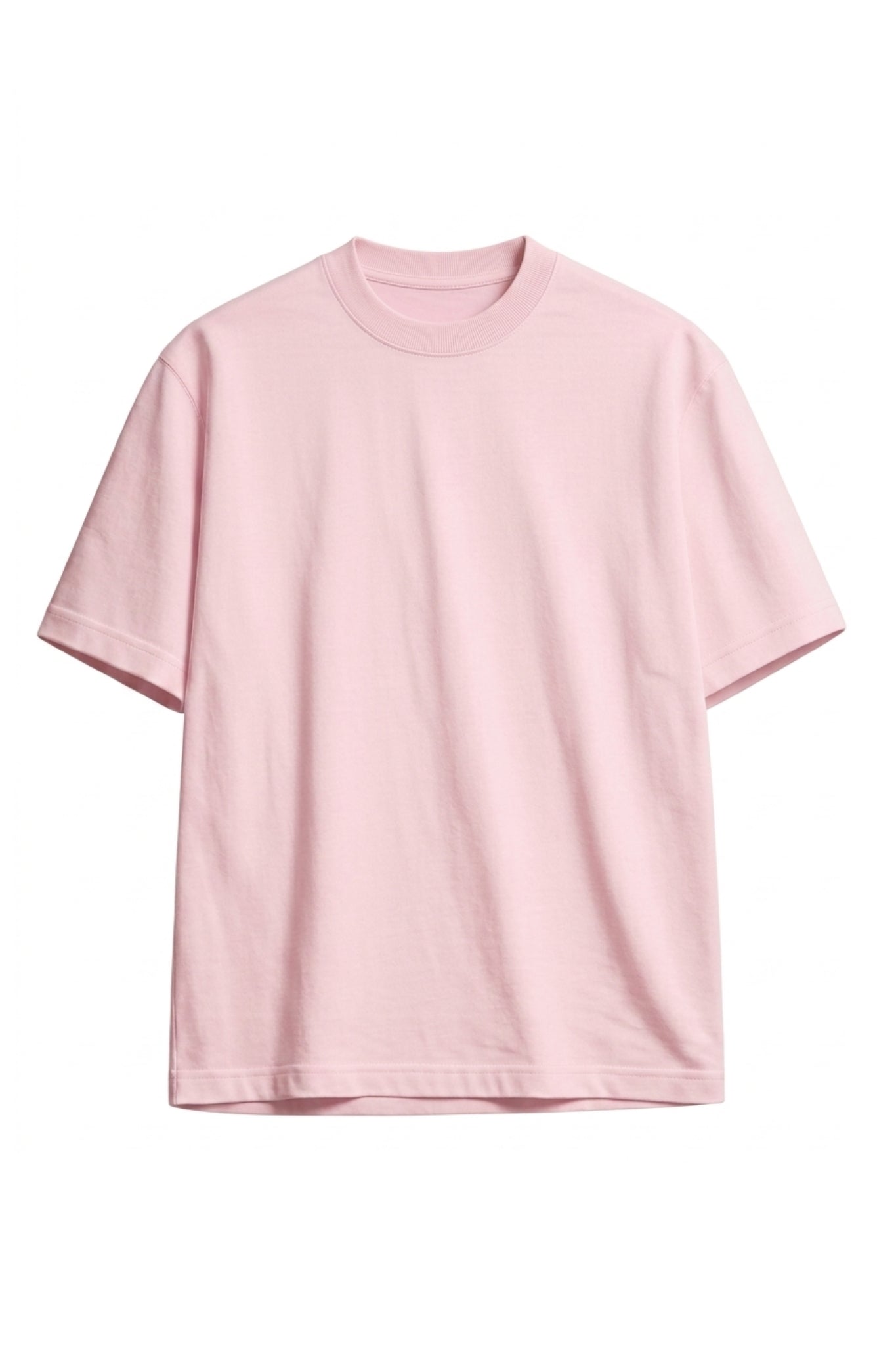 Camiseta Algodón Peruano Rosada Semi Oversize