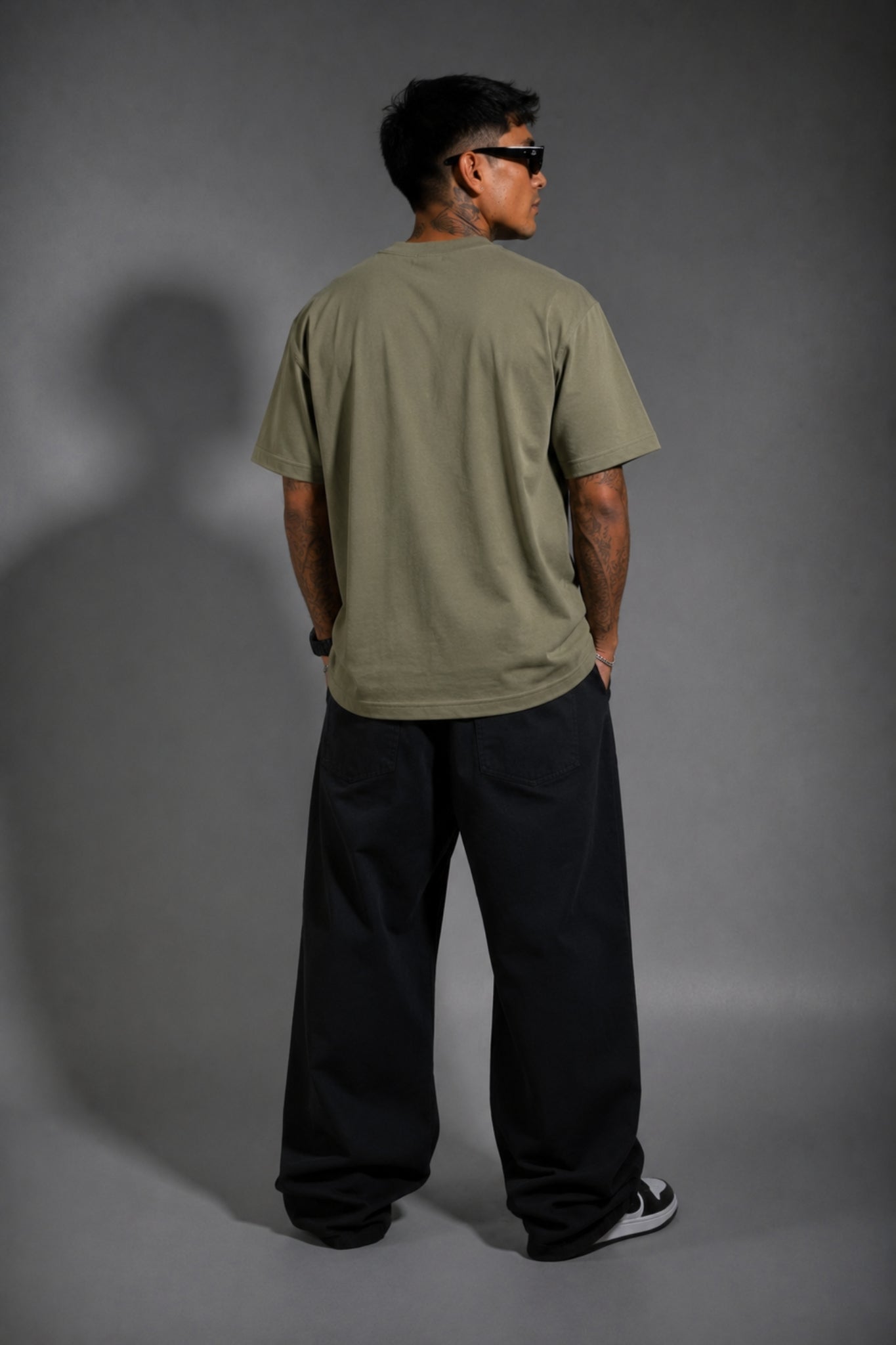 Camiseta Algodón Peruano Verde Semi Oversize